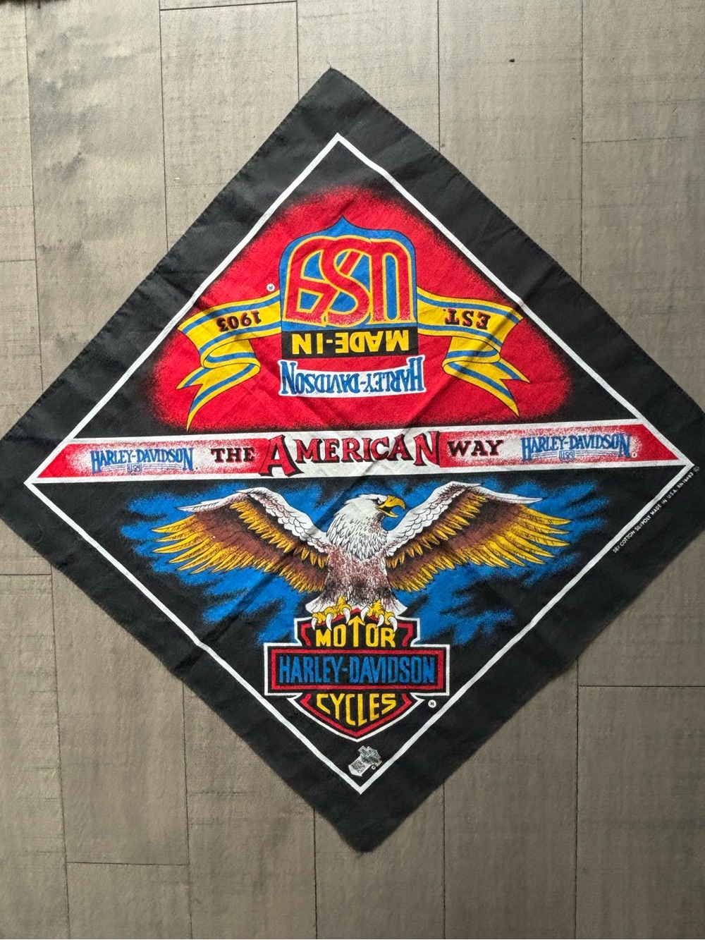 3 for $30- Harley-Davidson 'The American Way' Eagle Bandana - Red, Blue, Black